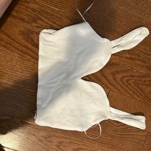 Zara white crop tank top